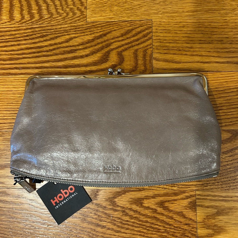 HOBO Taupe Leather Clutch - NWT